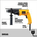 Furadeira De Impacto 1/2' (13Mm) 800W 2 Vvr 2 Vel Mecânicas