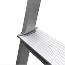 Escada Alumínio 5 Degraus 1,53m 120kg Prata e Vermelho