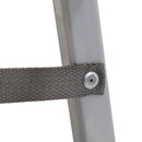 Escada Alumínio 5 Degraus 1,53m 120kg Prata e Vermelho