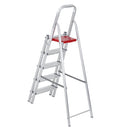 Escada de Alumínio Dupla 5 Degraus Natural 120kg