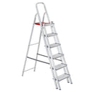 Escada de Alumínio Dupla 6 Degraus Natural 120kg