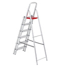 Escada de Alumínio Dupla 6 Degraus Natural 120kg